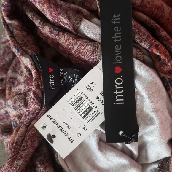 Boho Floral Paisley 3XL Asymmetrical Knit Soft Stretch Tunic Asymmetrical Top - Picture 4 of 10